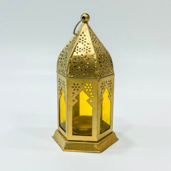 Sunshine Glow Lantern: Yellow hanging Lamp (H 6.25 x W 3.5 x L 3.5 inches)