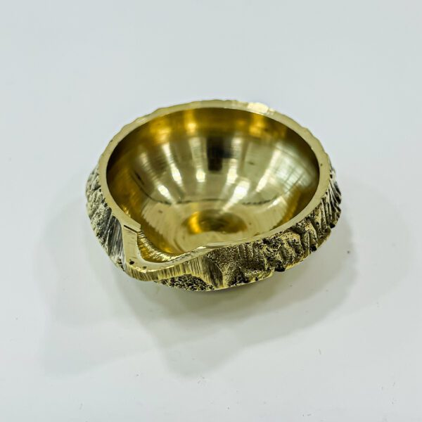 Eternal Glow Brass Diya Collection (H: 0.5 inches and W: 1.75 inches) - Image 3