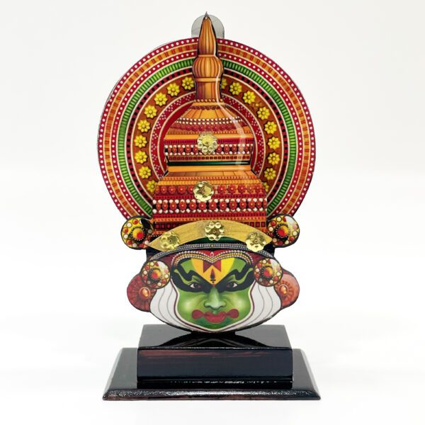 Multicolor small kathakali stand for home decor (L 2.5 x W 4.25 x H 7.5 inches) - Image 2