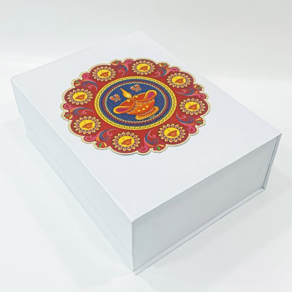 Diwali Premium Gifts Hamper with Rangoli Hazelnut Delights, Ferrero Rocher, and More - Image 5