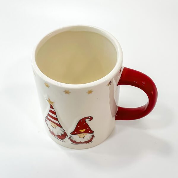 Festive Cheer in Every Sip White Ceramic Christmas Mugs | 5.5x4x4.5 Inches - Image 2