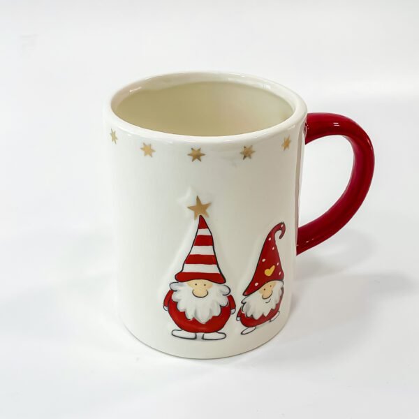 Festive Cheer in Every Sip White Ceramic Christmas Mugs | 5.5x4x4.5 Inches - Image 3