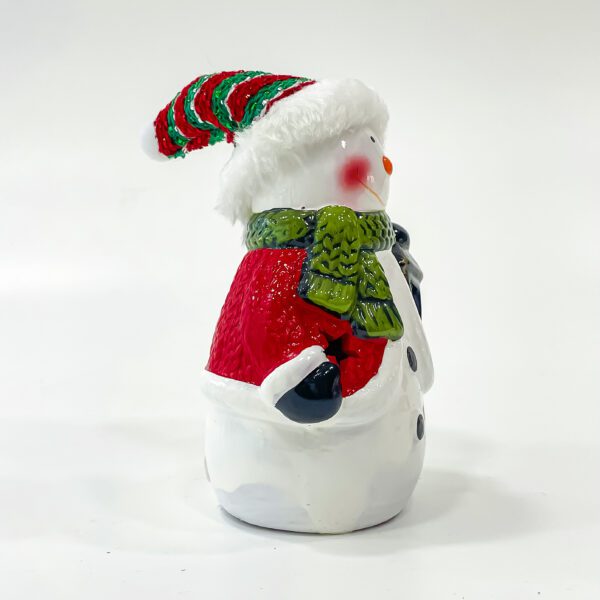 Charming Ceramic Multi Colored Snowman for a Festive Christmas - Image 3