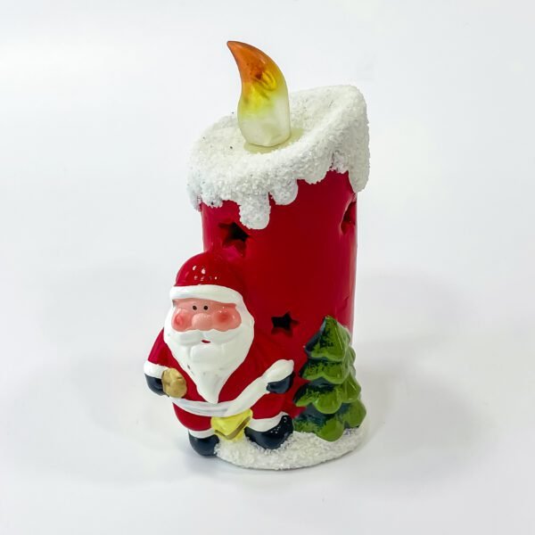 Brighten up your Christmas decor with our Santa Claus Christmas LED candle - Image 2