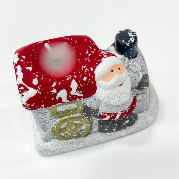Bring a smile to your Christmas with our Jolly Santa Claus Candle Holders - Image 3
