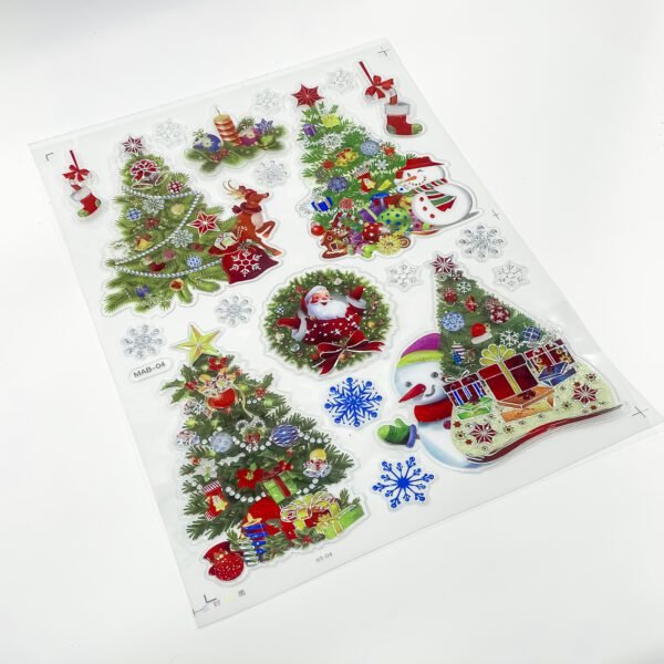 Festive Christmas Tree Stickers: Deck Your Halls with Holiday Cheer (2 nos) - Image 2