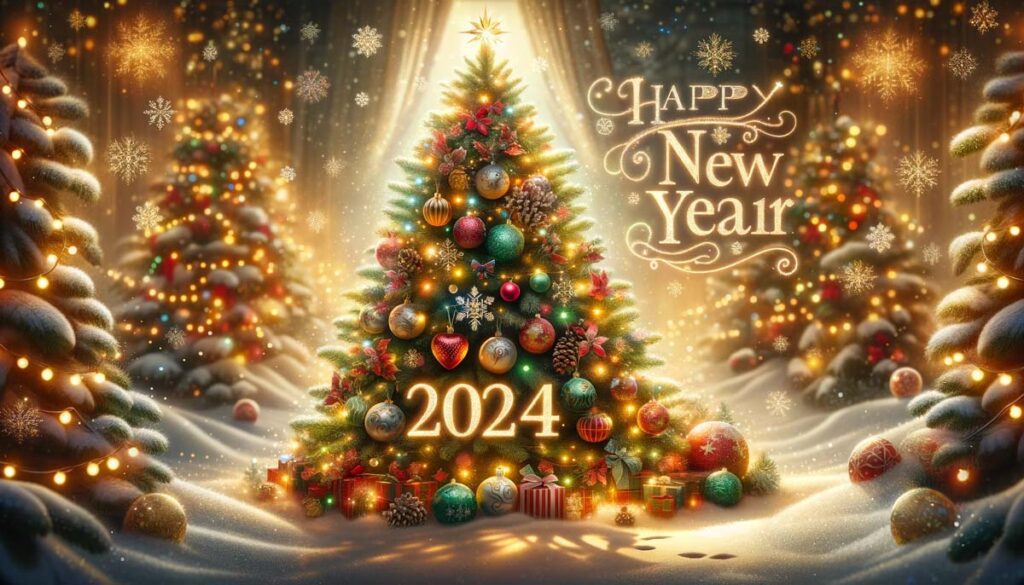 Happy New year Christmas tree