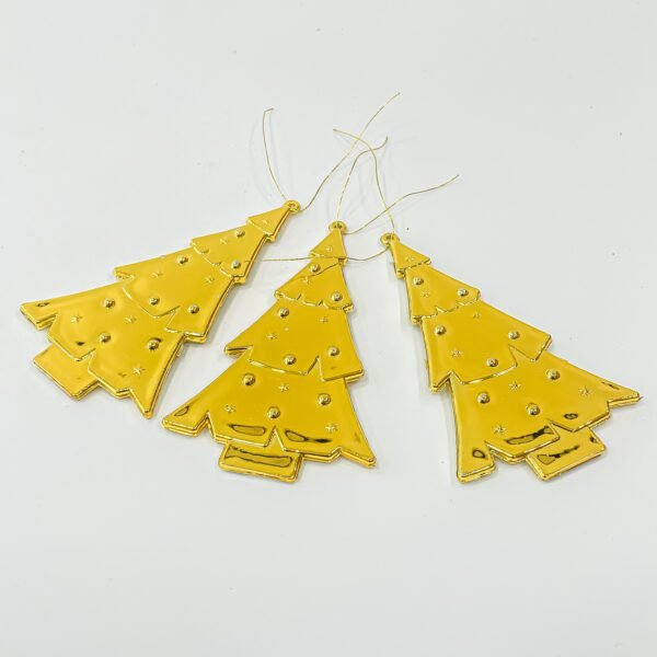 Caroling cheer: tree-shaped Xmas hanging ornaments for festive decoration (size 2.4 x 4) x 4 nos - Image 2