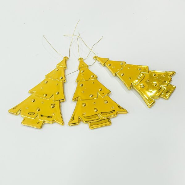 Caroling cheer: tree-shaped Xmas hanging ornaments for festive decoration (size 2.4 x 4) x 4 nos - Image 3