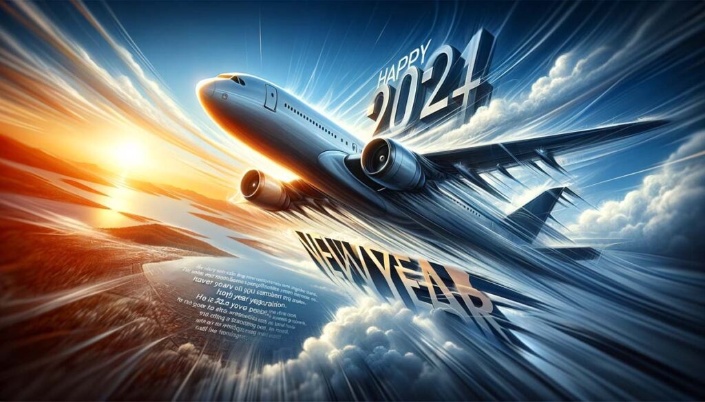 happy New Year Aeroplane