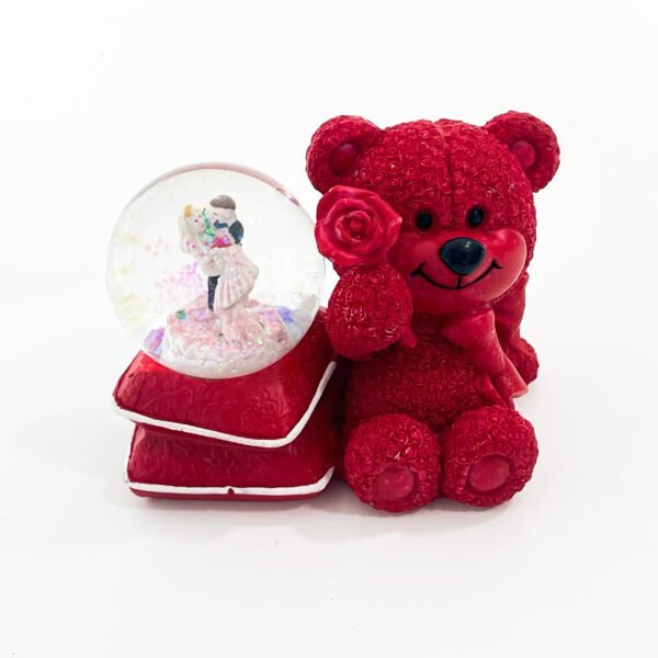 Beautiful solid teddy bear and couple snow globe - Image 2