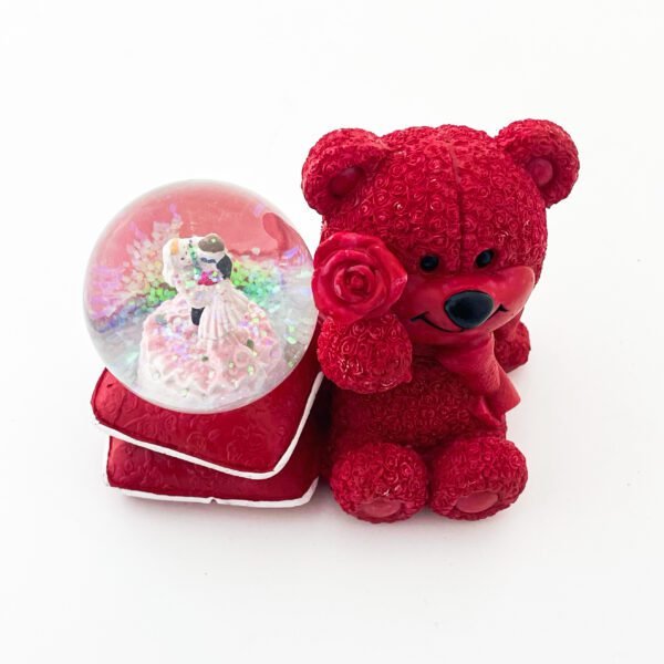 Beautiful solid teddy bear and couple snow globe - Image 5
