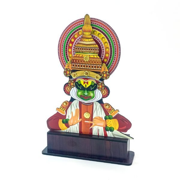 Captivating Kathakali Dance Stand (Half) with visually stunning detailing - Image 2
