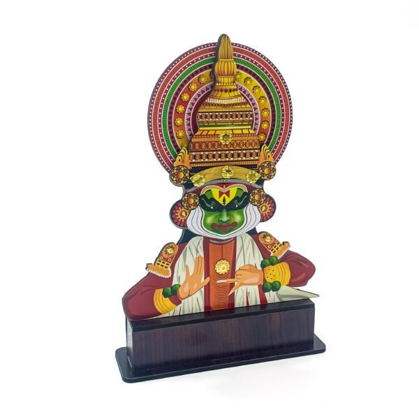 Captivating Kathakali Dance Stand (Half) with visually stunning detailing - Image 3