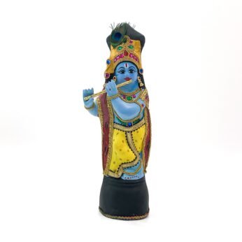 Reverent Lord Krishna idol for Vishu Kani Decorations and poojas (H 14 x L 4.6 x W 4 – Inch)