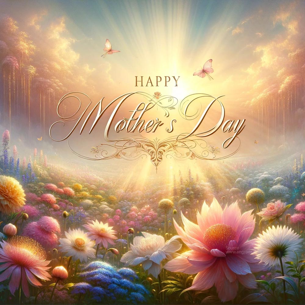 DALL┬╖E 2024 05 10 15.27.43 Create a Mothers Day card that epitomizes sublime elegance and beauty. Feature Happy Mothers Day in a refined calligraphy script placed against a India's Favourite Online Gift Shop