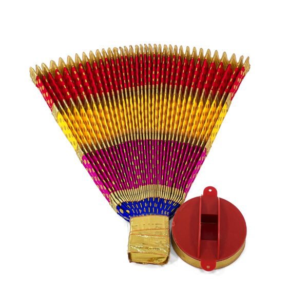 Exquisite Multi-color(12-inch Height) ThiruUdayada with Stand - Image 4