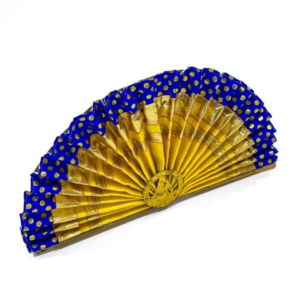 Festive charm: Blue and Yellow Thiru Udayada for Vishu Kani display (H 6.5 x L 12 inch) - Image 3