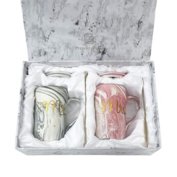 Sweetheart Sips: Mr & Mrs Mug Gift Box Set for your dearest (H 4 x L 12 x W 8 Inc)