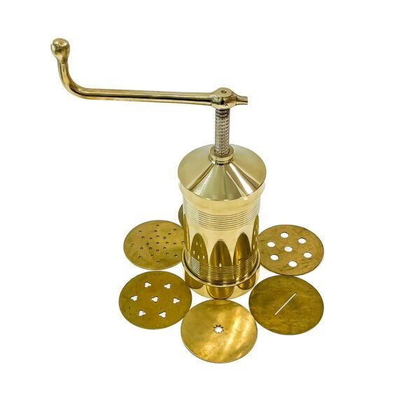 Indian made Brass sevanazhi (8 jalis) for your tasty treats (Height - 8 inch, 800 gm) - Image 5
