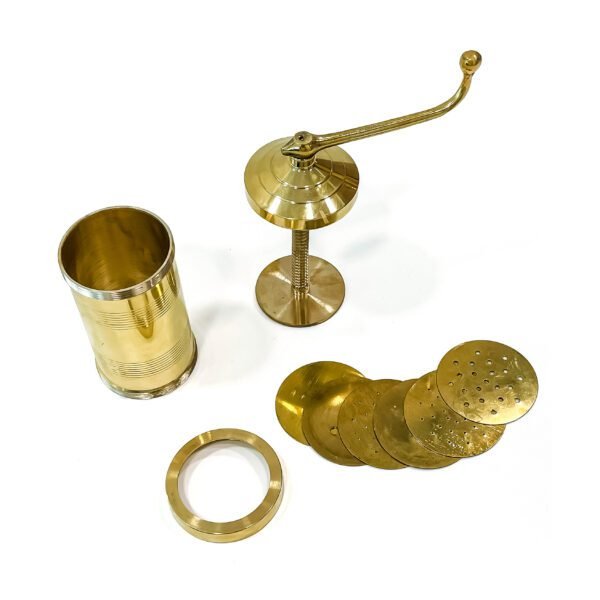 Create Crispy Murukku with Our traditional Chakli maker machine ( Height - 7.5 Inches, 700 gm, Brass) - Image 6