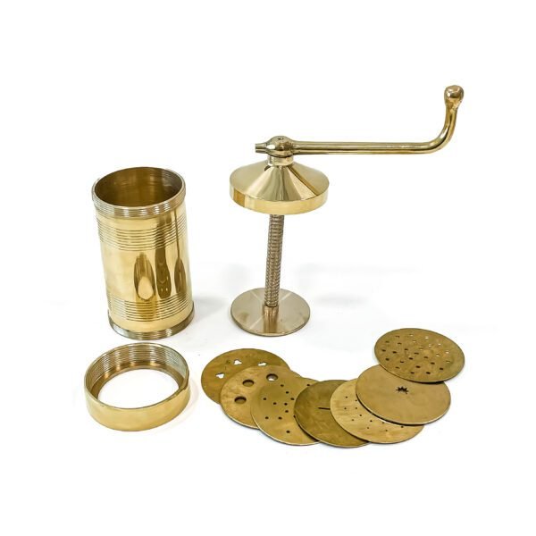 Indian made Brass sevanazhi (8 jalis) for your tasty treats (Height - 8 inch, 800 gm) - Image 6