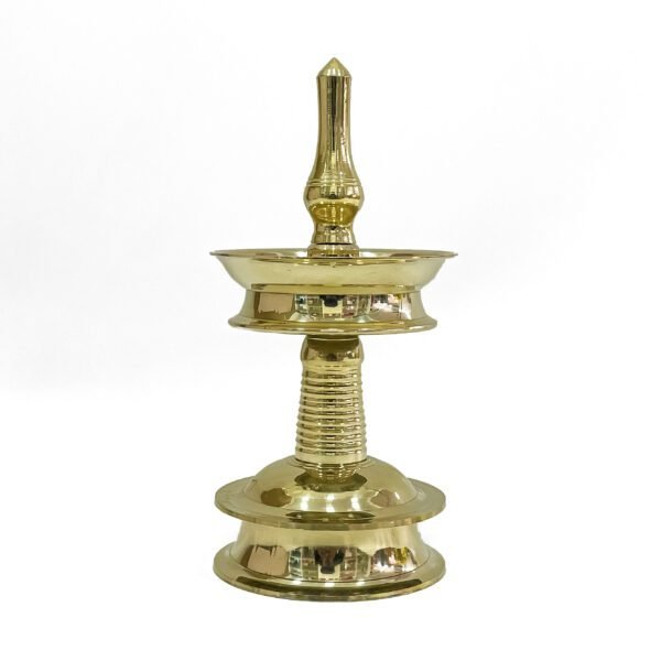Kerala Nilavilakku miniature for Vishu Kani arrangement and sacred rituals (H 7 x L 3.2 x W 3 inch) - Image 3
