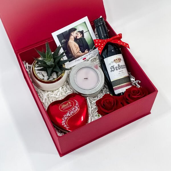 Ultimate Romance: Lindt Lindor Chocolates, Scented Candle, Plant, and Seduce Flowers - Wedding Anniversary Gift Box(3.94 Inch Height) - Image 3