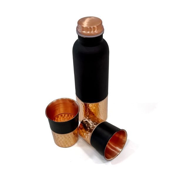 Copper Bottle(1L) And Cups Set - Image 3