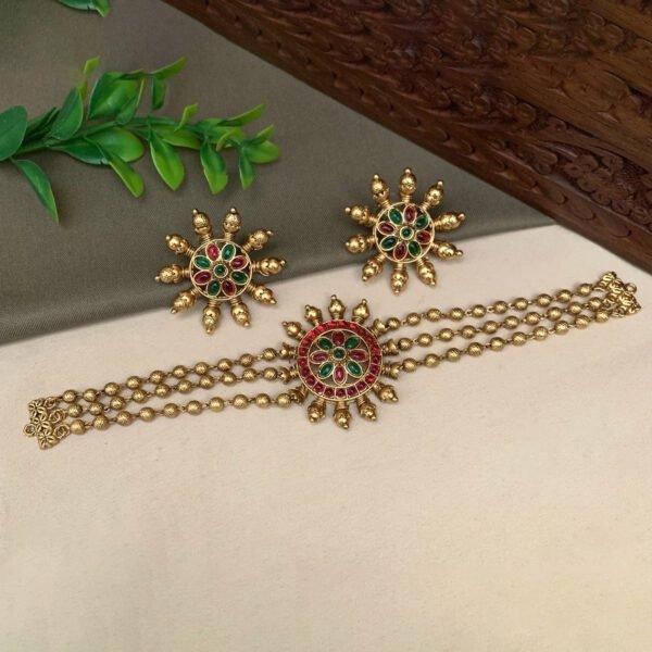 Charming Imitation Emerald Turtle Jewelry Set - Image 2