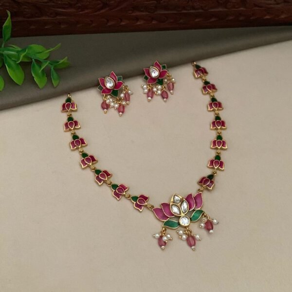 Charming Petite Imitation Jewelry Set with Colorful Gemstones - Image 2