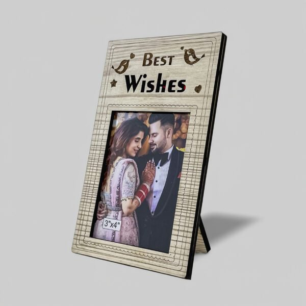 Best Wishes Wooden Photo Frame – Transform Memories into Treasured Keepsakes (3x4 Inch Photo size) - Image 2