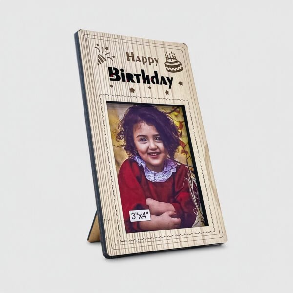 Cherish Memories with our  Birthday Wooden Photo Frame (3x4 Inch Photo size) - Image 3