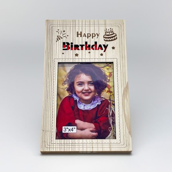 Cherish Memories with our  Birthday Wooden Photo Frame (3x4 Inch Photo size) - Image 4