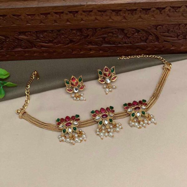 Radiant Blossom Imitation Necklace Set - Image 2