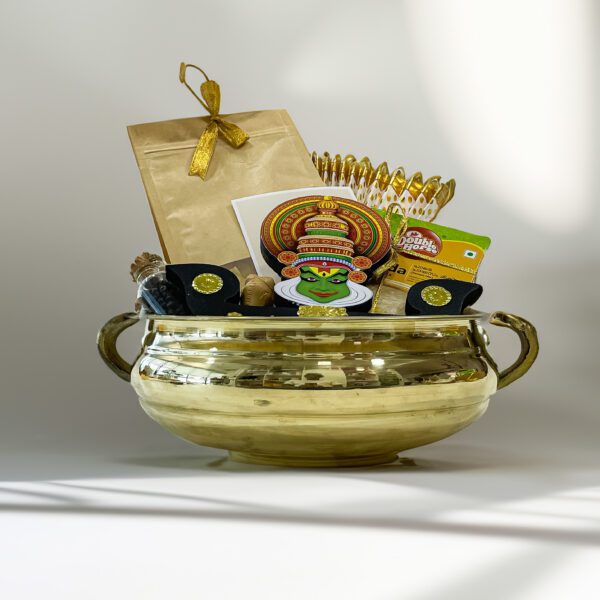 Elegant Onam Gift Hamper Featuring Uruli – Perfect for Onam & Vishu - Image 4
