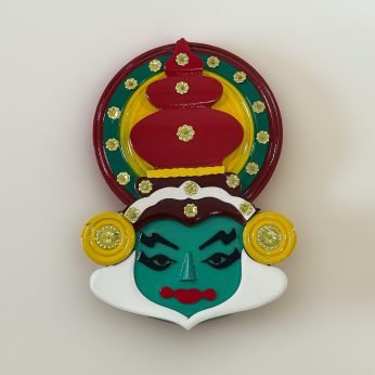 Multy Colour Painted kathakali Head decor (H-9 inch)