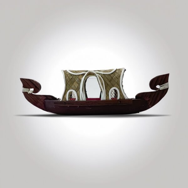 Charming Brown Wooden Kettuvallam - Perfect Blend of Tradition(12- Inch) - Image 2