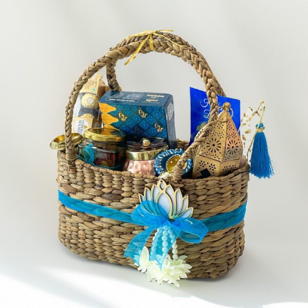 Exquisite Diwali Basket Hamper - Celebrate with Traditional Sweets and Decor - Image 3