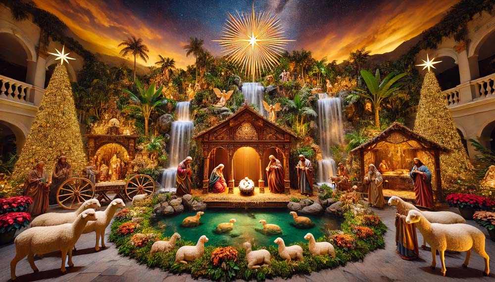 A grand and magnificent Christmas crib scene India's Favourite Online Gift Shop