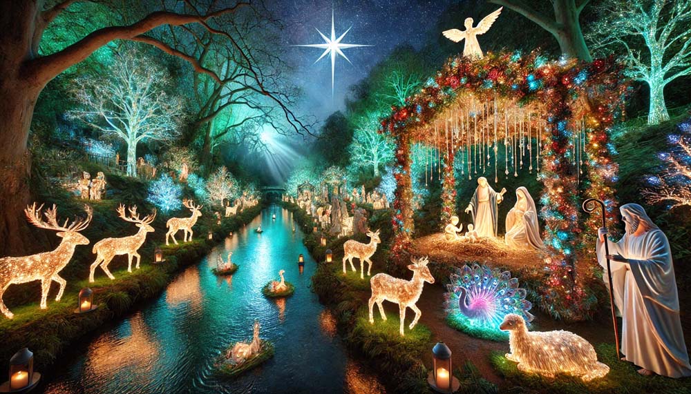 A highly creative and magical outdoor Christmas crib s India's Favourite Online Gift Shop