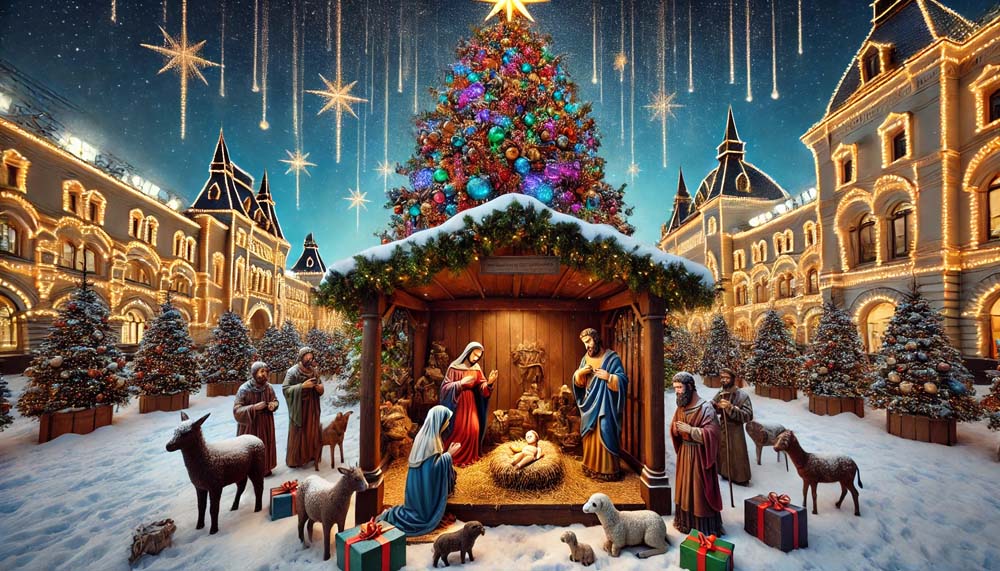 unique Christmas crib set beneath India's Favourite Online Gift Shop