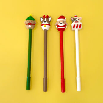Cute Dog-Themed Gel Pen x4 | Fun Stationery Gift for Kids & Dog Lovers