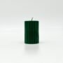 Green Ribbed Candle