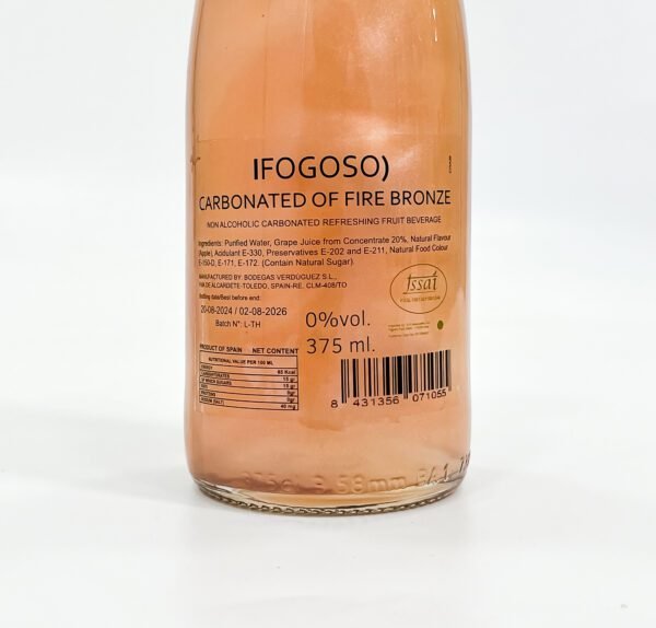Fogoso Alcohol-Free Sparkling Drink – Premium Peach Shimmer Beverage - Image 2