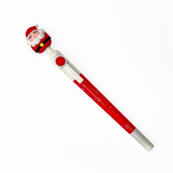 Santa Claus Pen x2 with Snowflake Design – Festive Christmas Stationery - Image 2