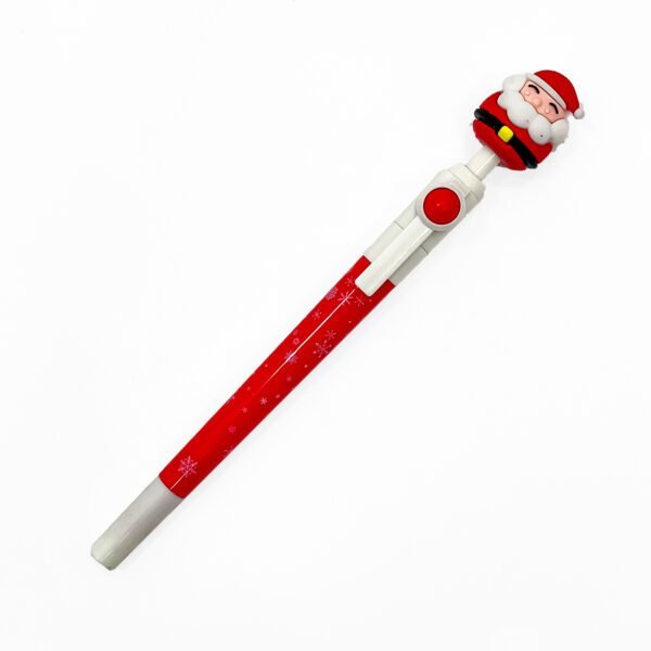 Santa Claus Pen x2 with Snowflake Design – Festive Christmas Stationery - Image 3