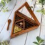 Wooden Triangle Spice Box