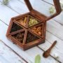 Hexagonal Wooden Spice Box