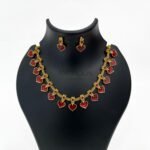 Ruby Heart Necklace Set
